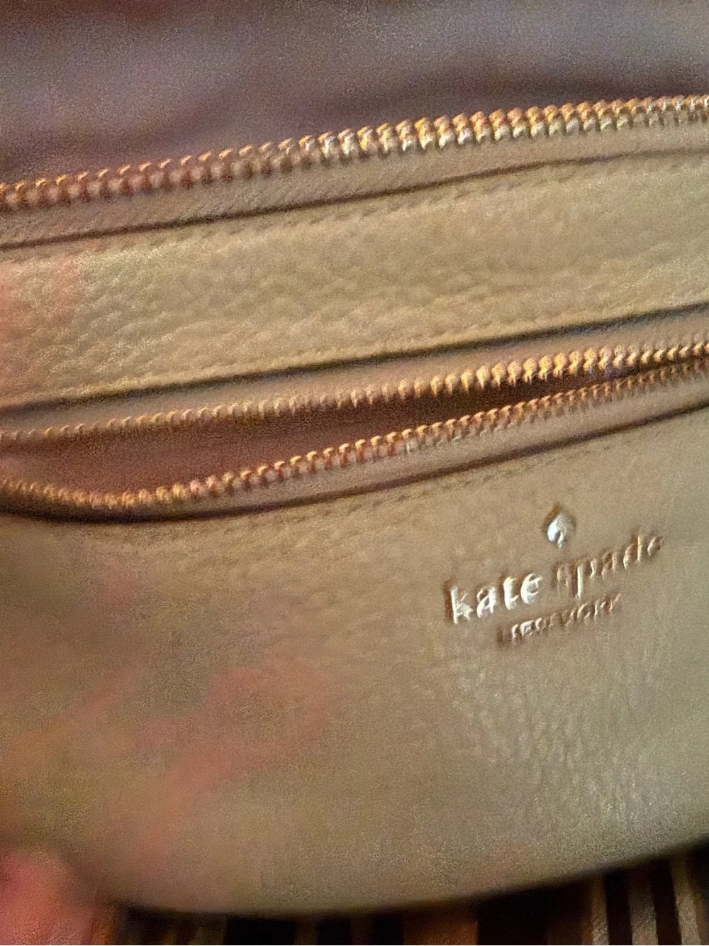 kate spade Mint Leather Crossbody Belt Bag with Gold Hardware